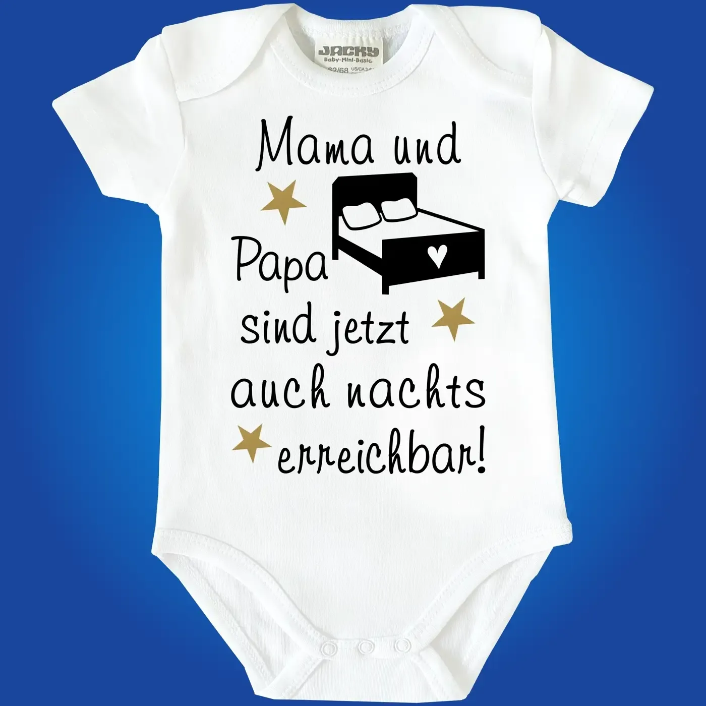 Lustiger Babybody mit humorvollem Eltern‑Spruch