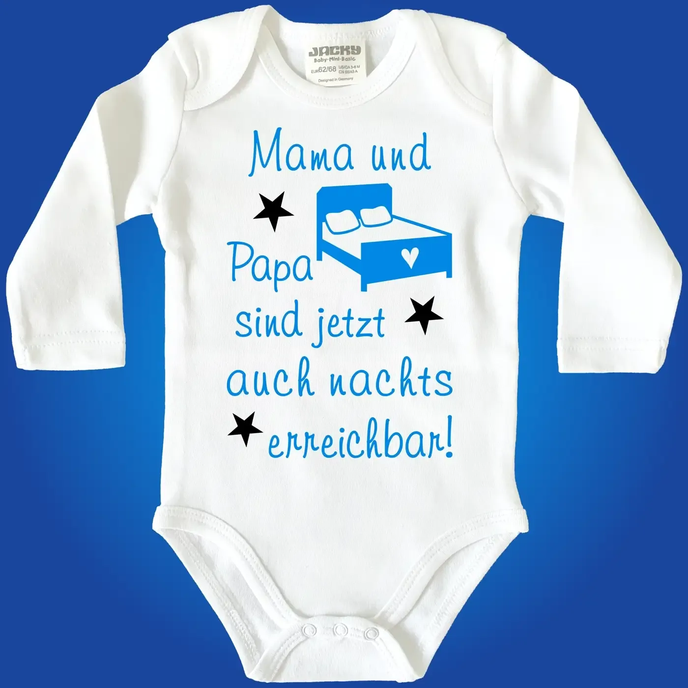 Baby‑Body mit lustigem Aufdruck für schlaflose Eltern