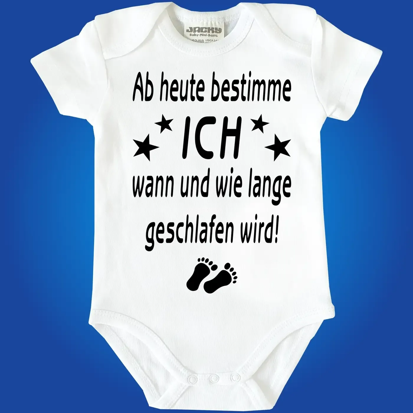 Baby-Body mit lustigem Spruch schlafen