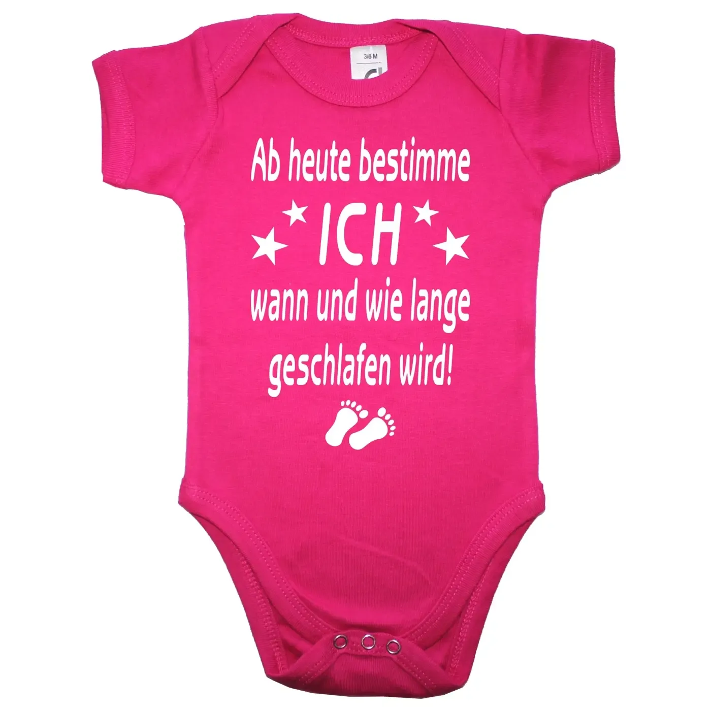 Baby Bodie mit Spruch Schlafen