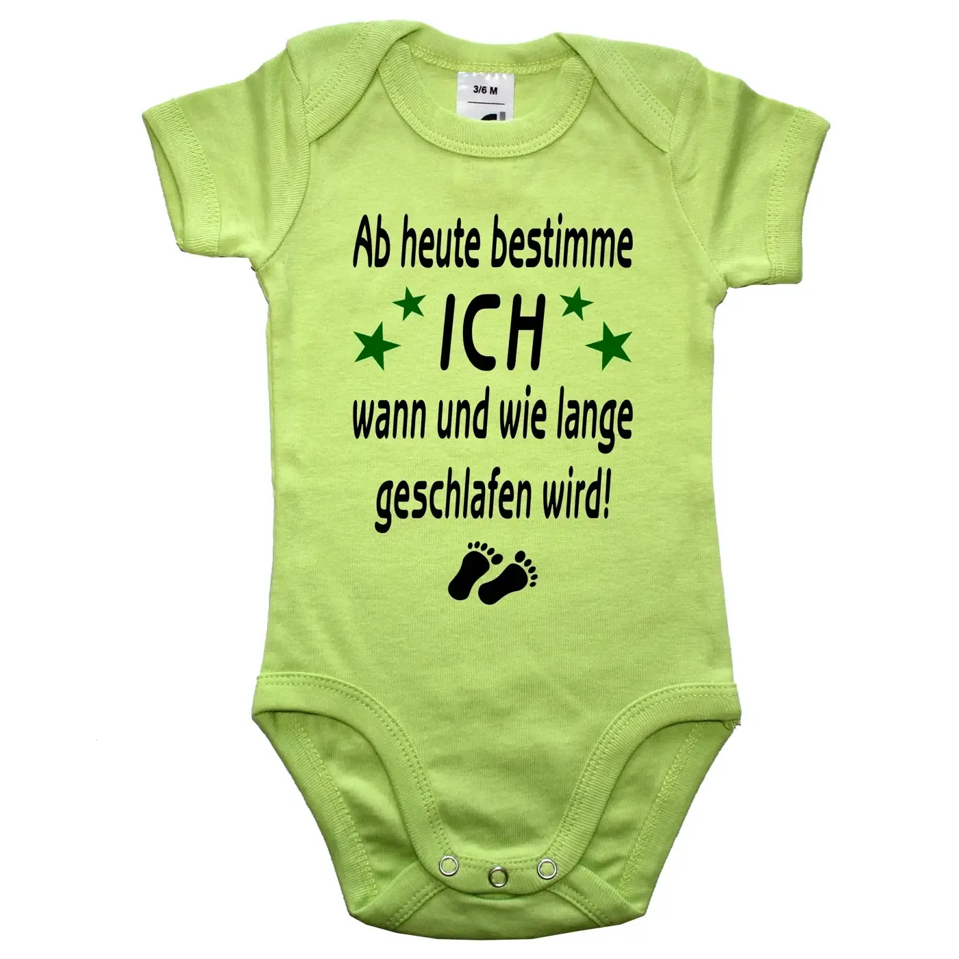 Baby‑Body mit witzigem Druck für schlaflose Eltern