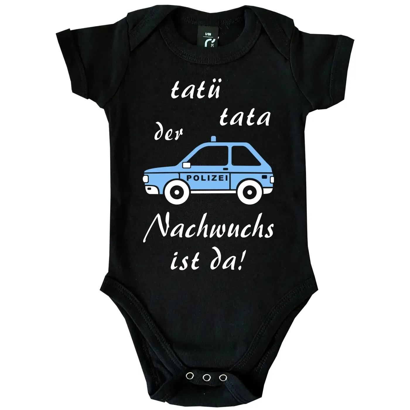 Babybody Polizei mit Polizeiauto