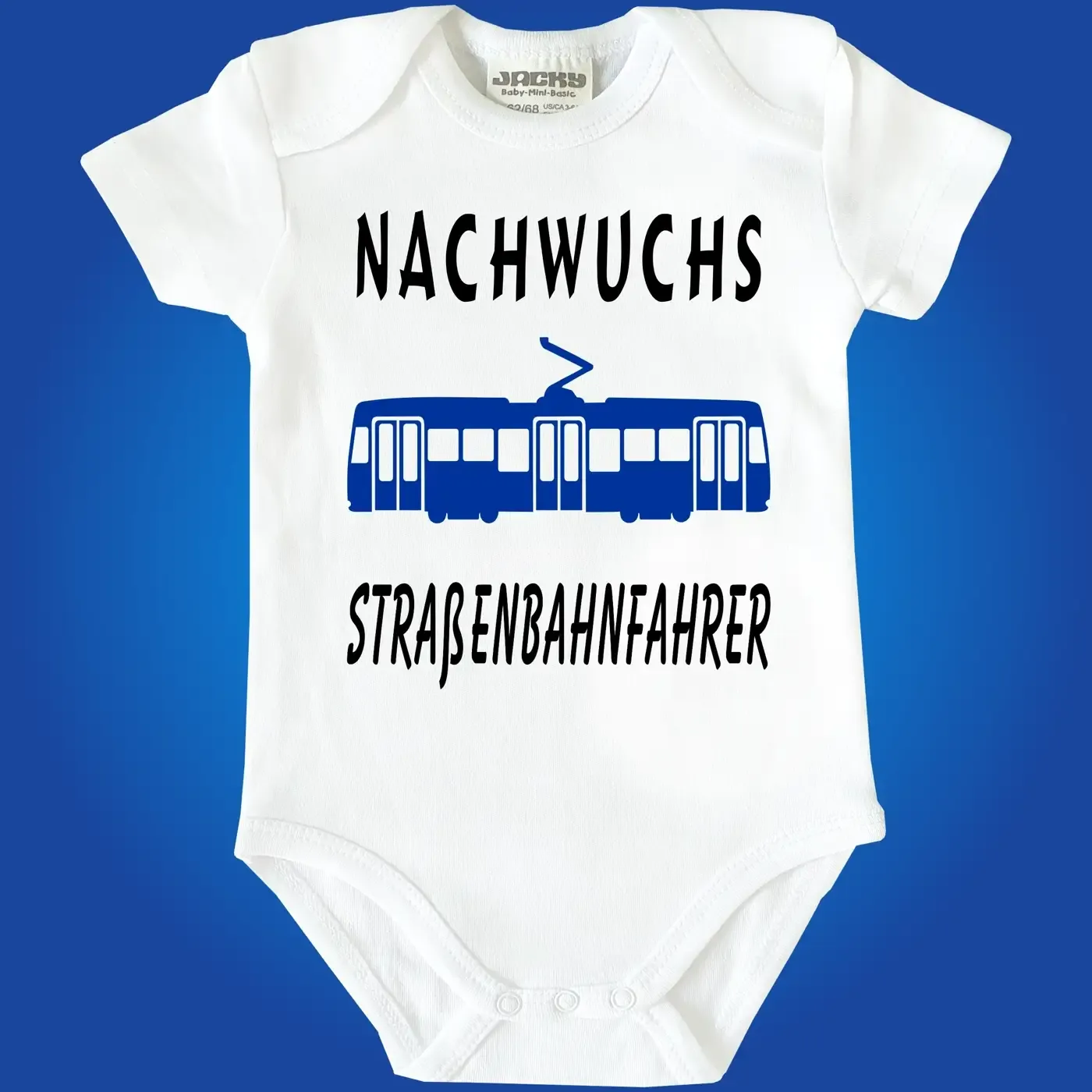 Baby Bodie mit Strassenbahn Straßenbahn