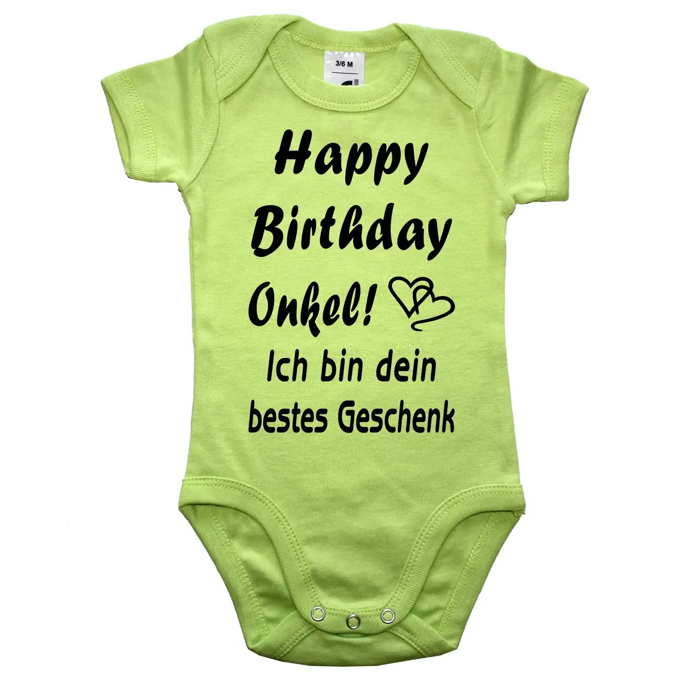 Baby-Body mit Aufdruck Happy Birthday