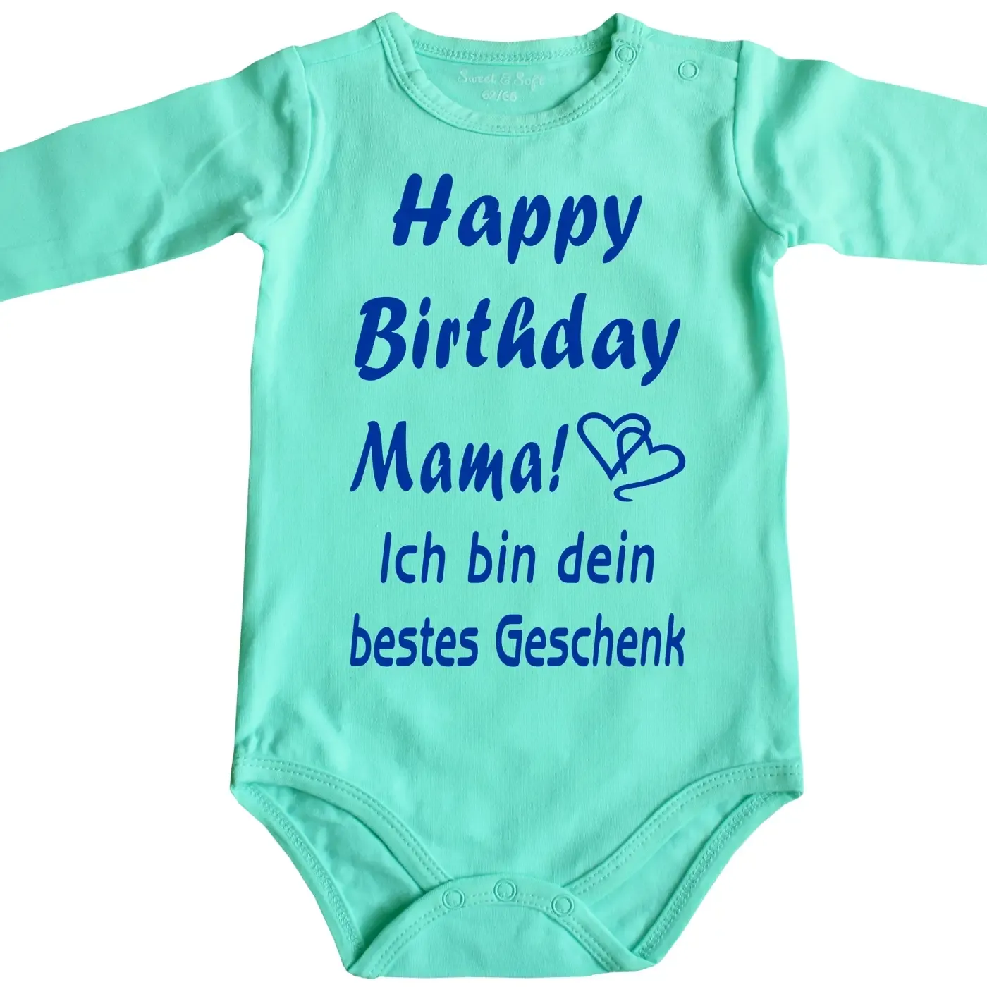Baby-Body mit Aufdruck zum Geburtstag