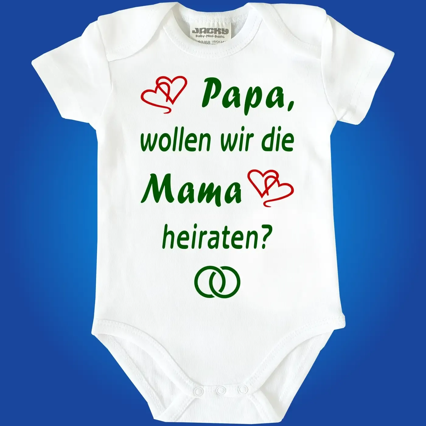 Baby-Body mit Aufdruck Hochzeitsantrag
