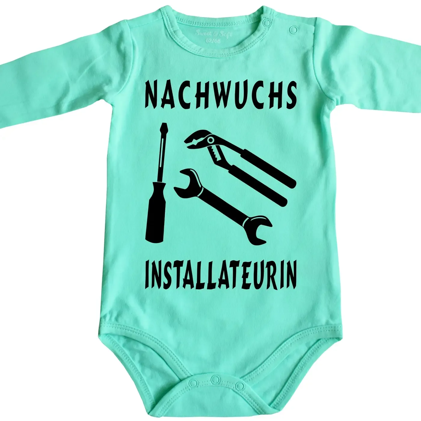 Baby-Body mit Metallbauer Motiv