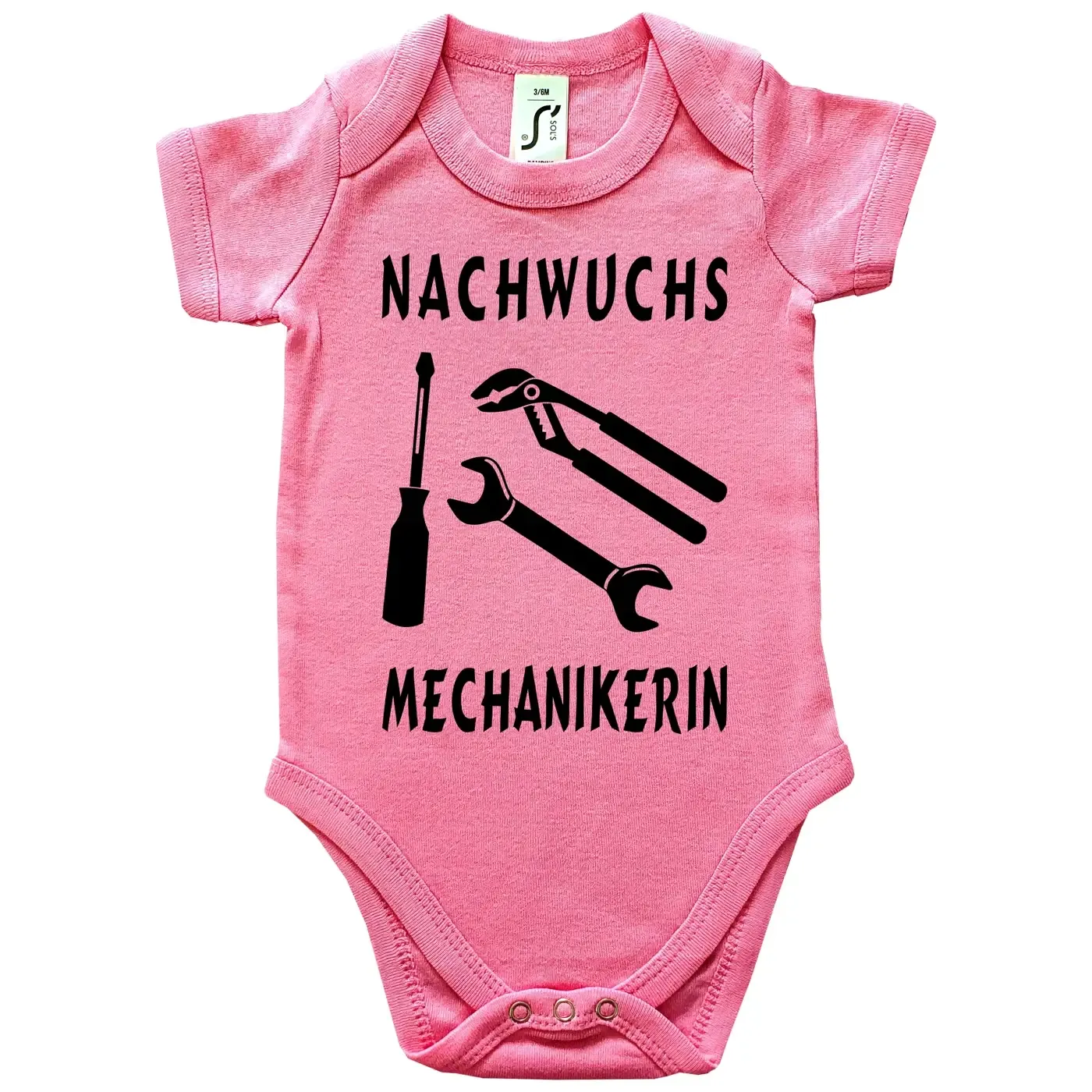 Baby-Body mit Beruf Mechanikerin