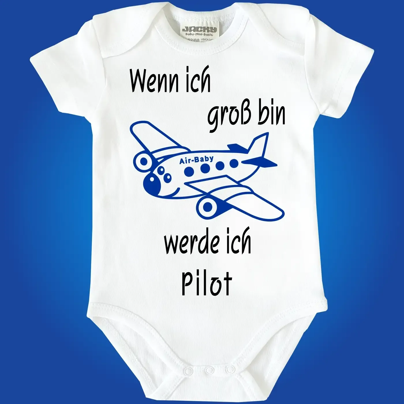 Baby-Body mit Flugzeug Pilot Pilotin