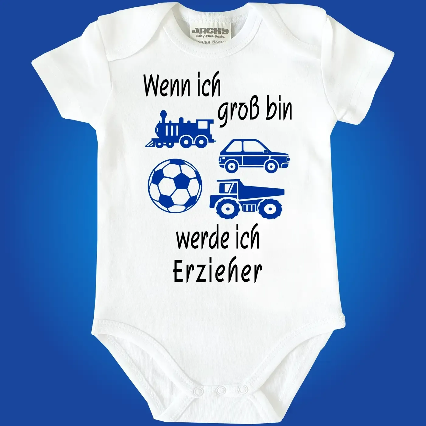 Baby‑Body mit Berufswunsch Zugführerin