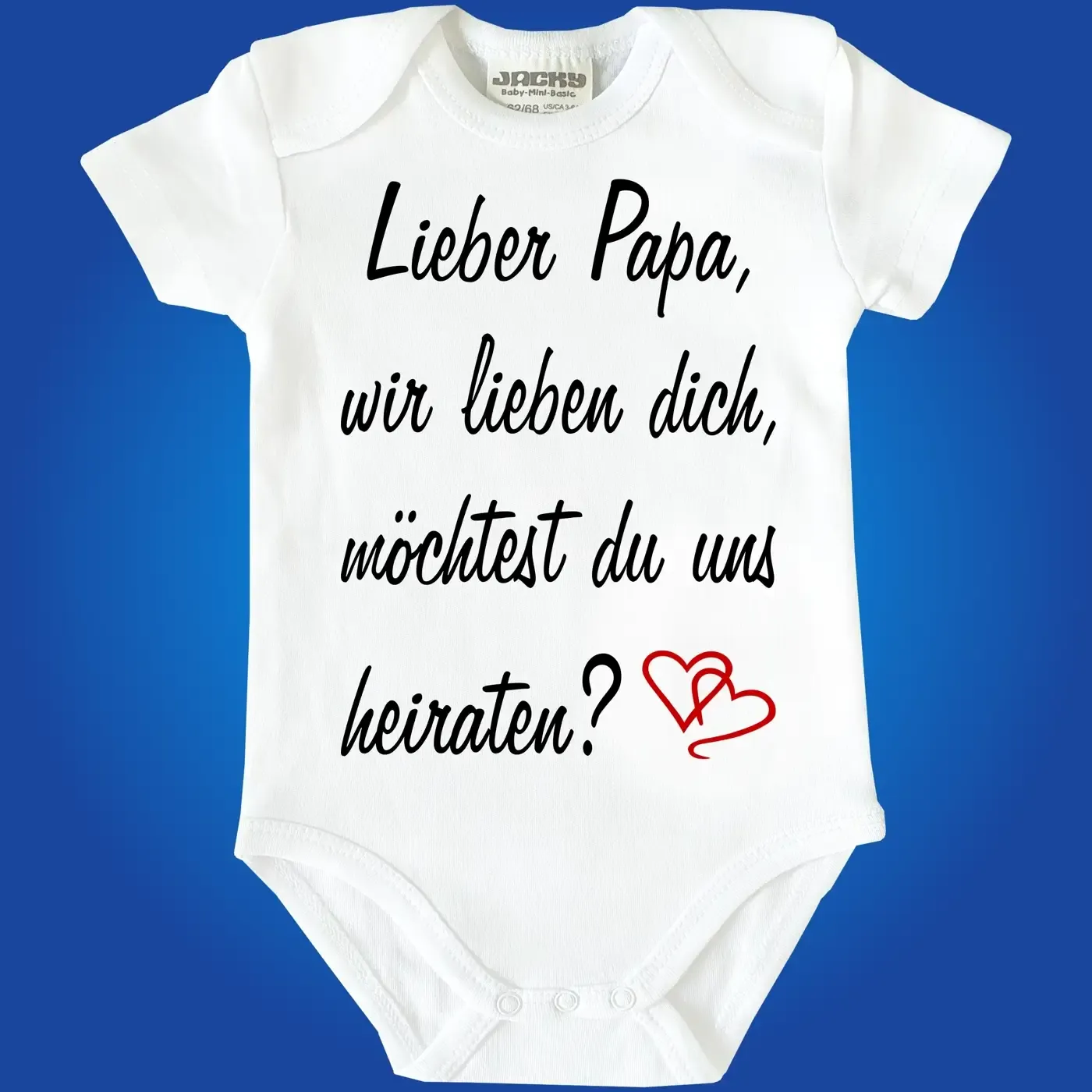 Babybody mit Heiratsantrag