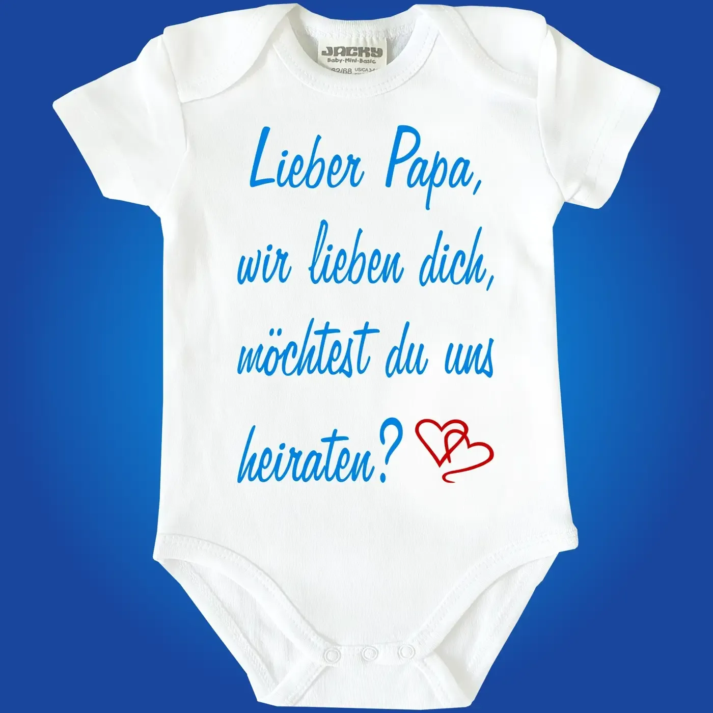 Baby-Body mit Aufdruck Antrag