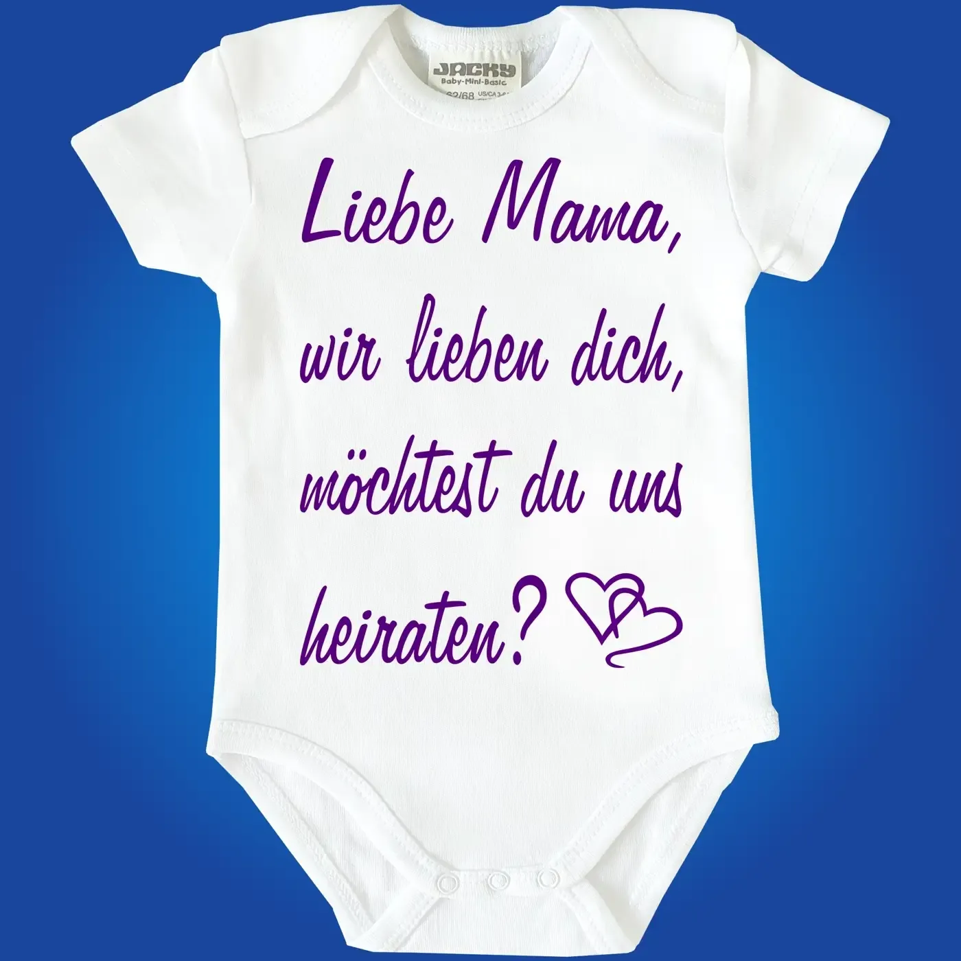 Babybody mit Hochzeitsantrag