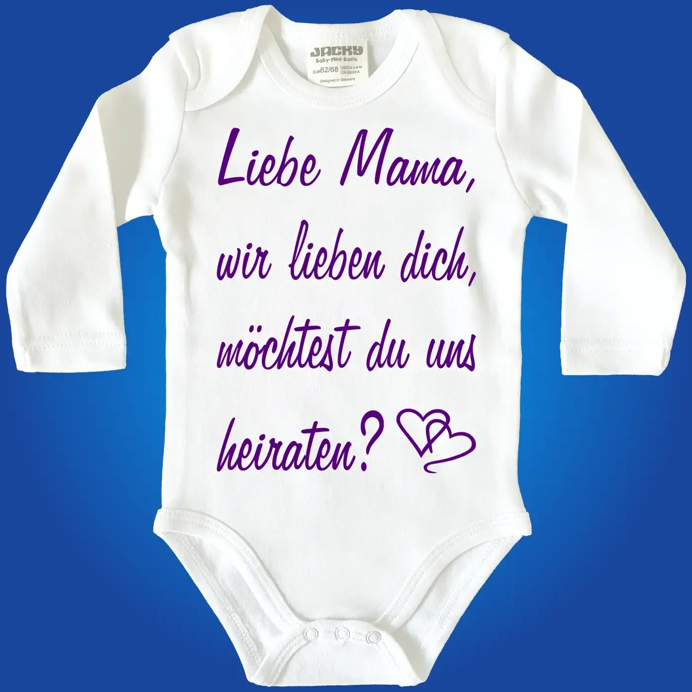 Babybody mit Hochzeitsantrag