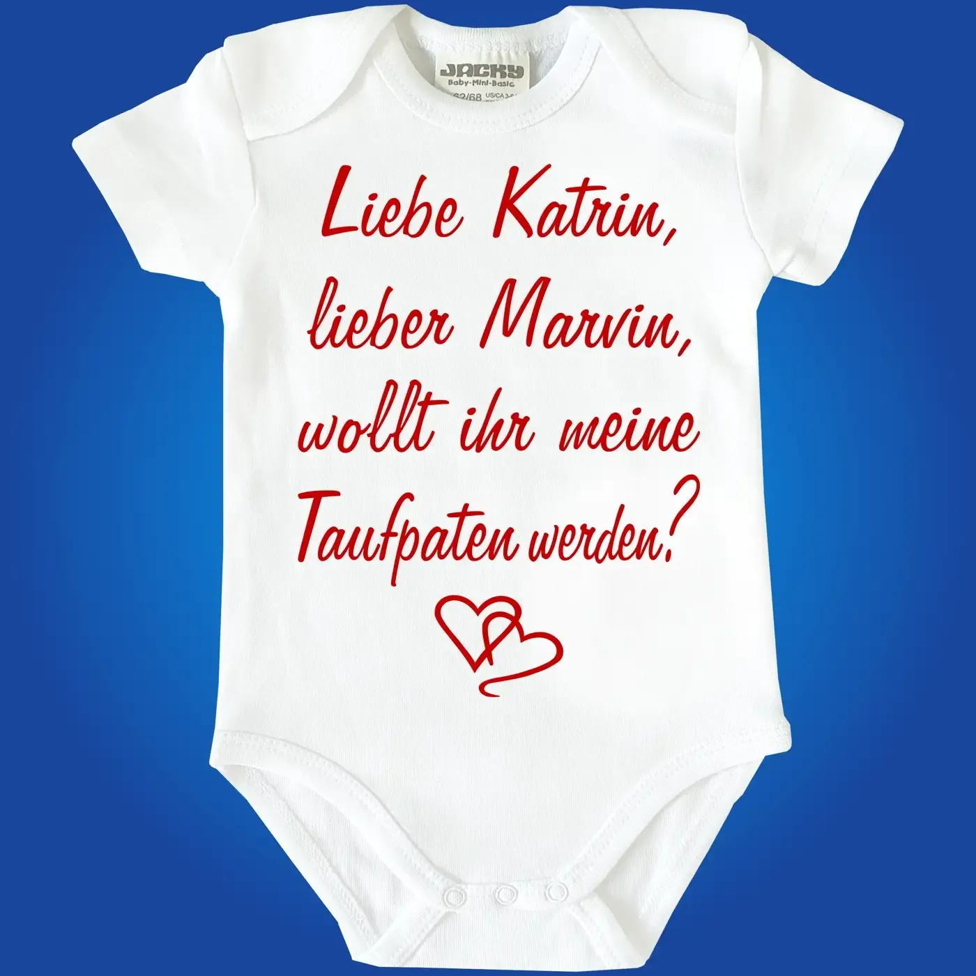 Baby Bodie mit Spruch Patentante