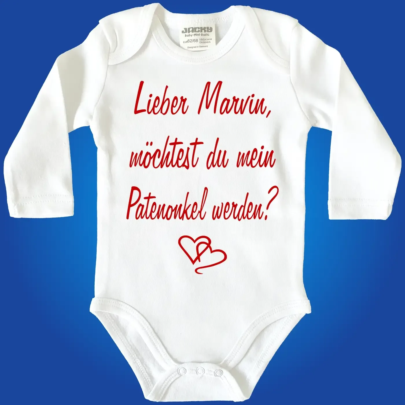 Baby Bodie mit Spruch Patenonkel