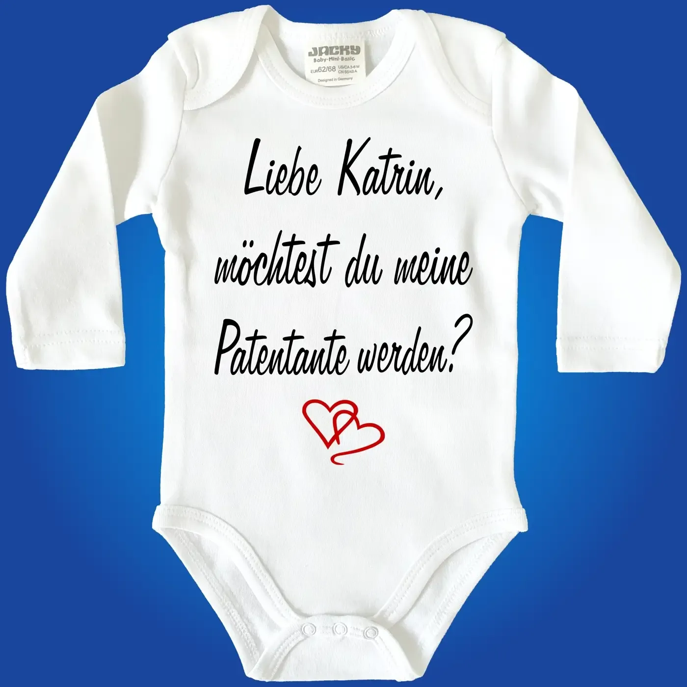 Baby Bodie mit Spruch Taufpaten