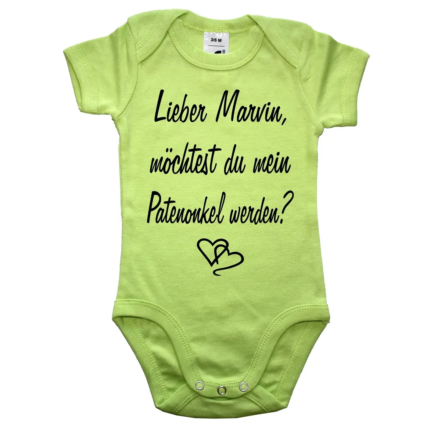 Baby Bodysuit with a message for the godmother or godfather