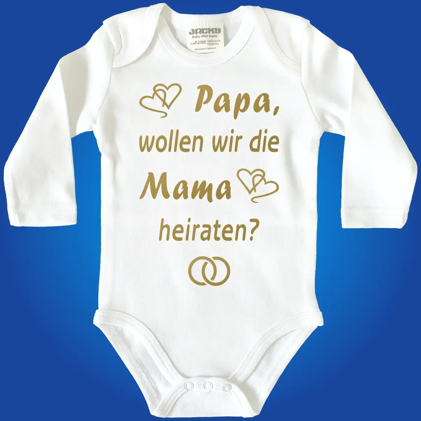 Baby-Body mit Druck Hochzeitsantrag