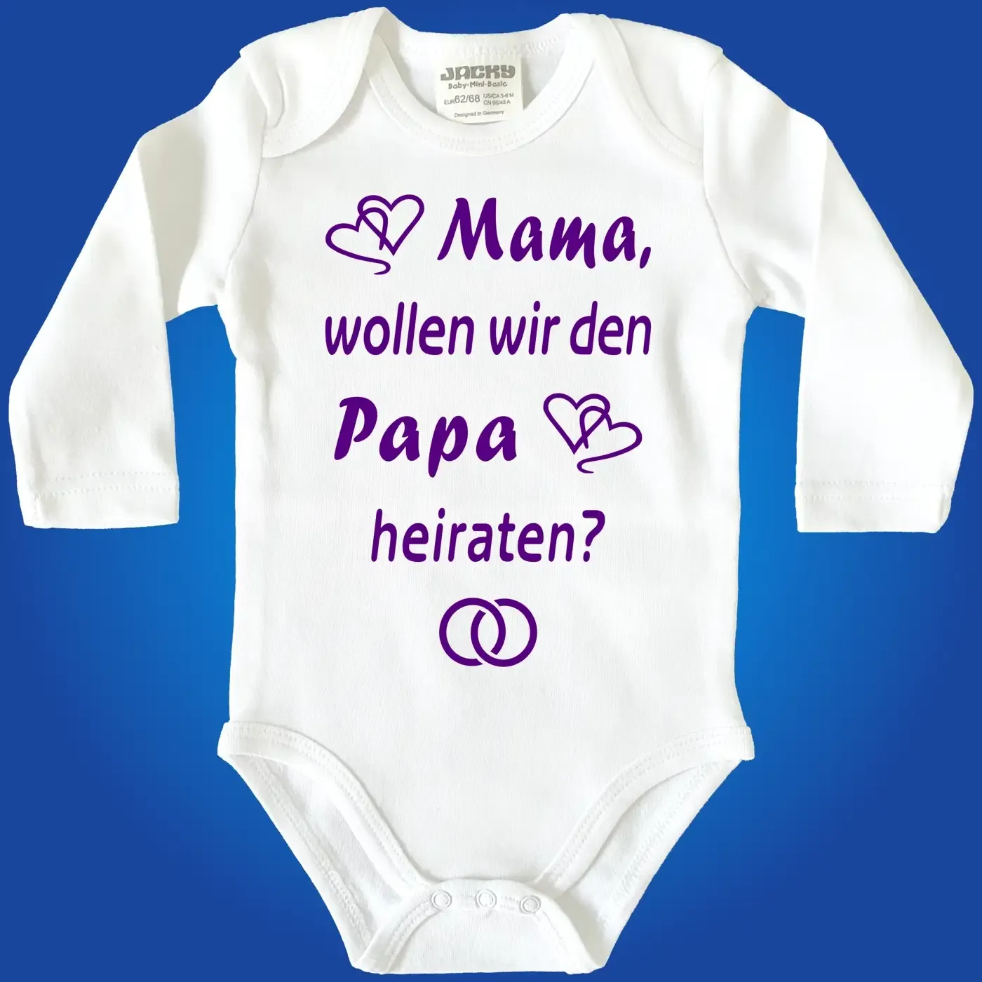 Baby-Body mit Aufdruck Hochzeitsantrag