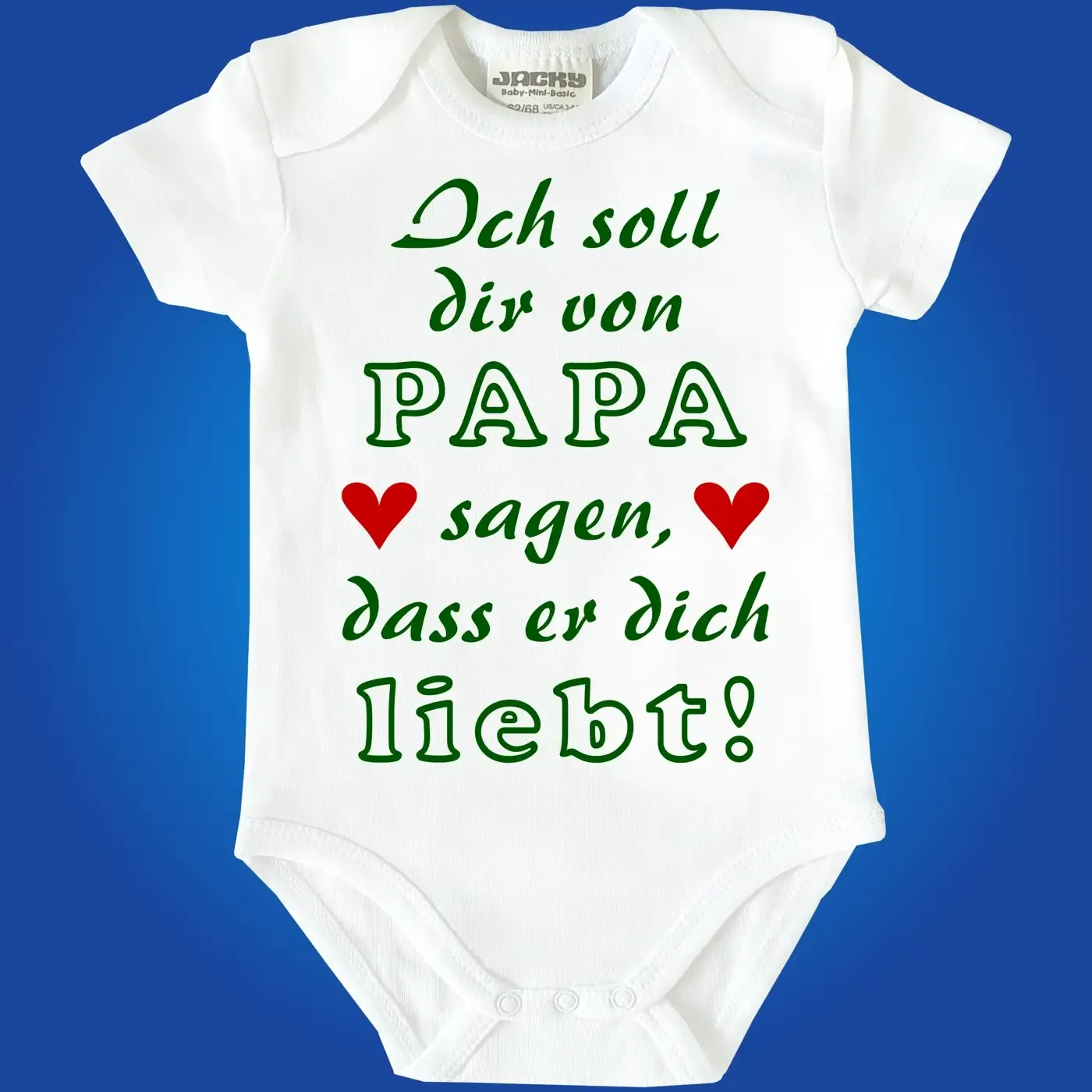 Baby bodysuit with declaration of love