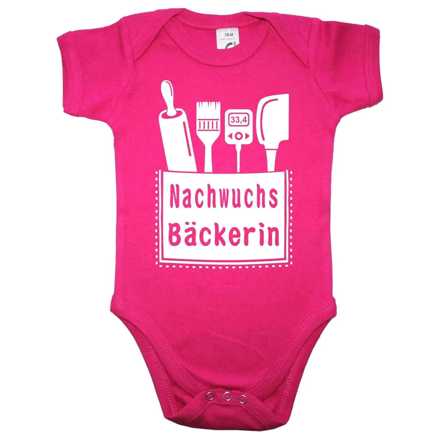 Babybody mit Aufdruck Bäckerin