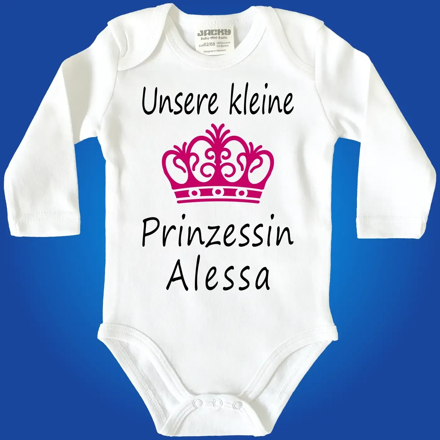 Baby-Body mit Druck Prinz und Prinzessin
