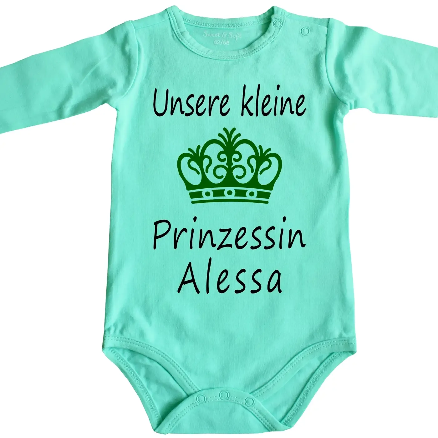 Baby bodysuit with princess print