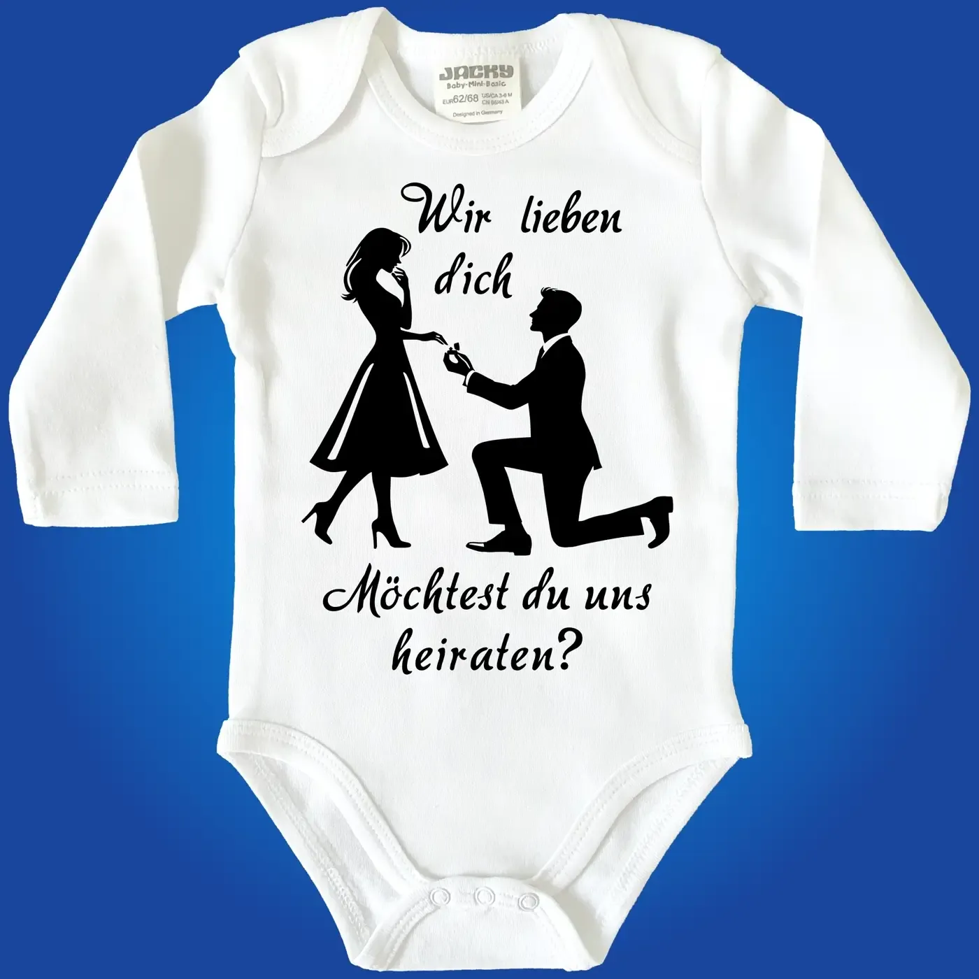 Baby-Body mit Druck Antrag Hochzeit