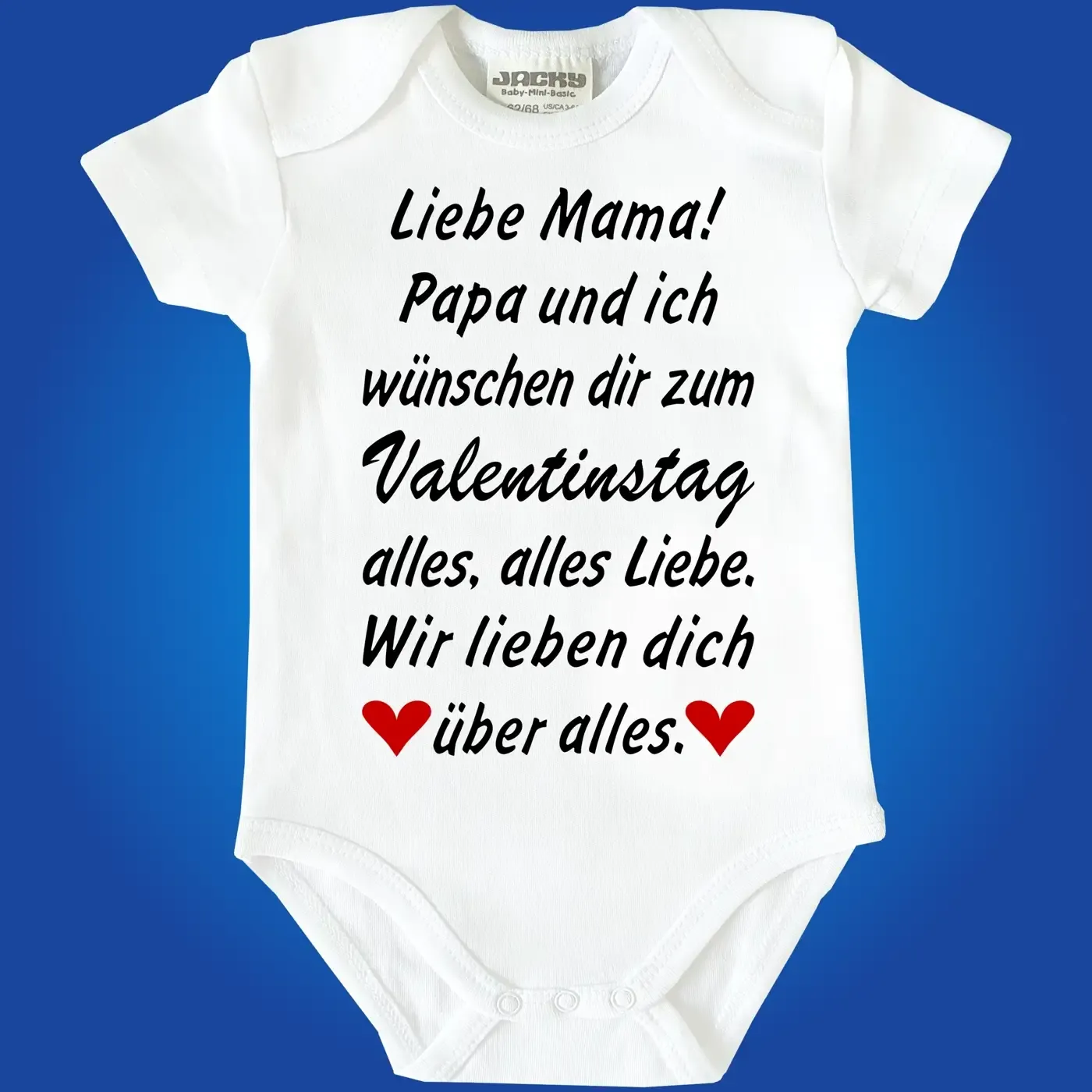 Baby-Body mit Druck Valentinstag