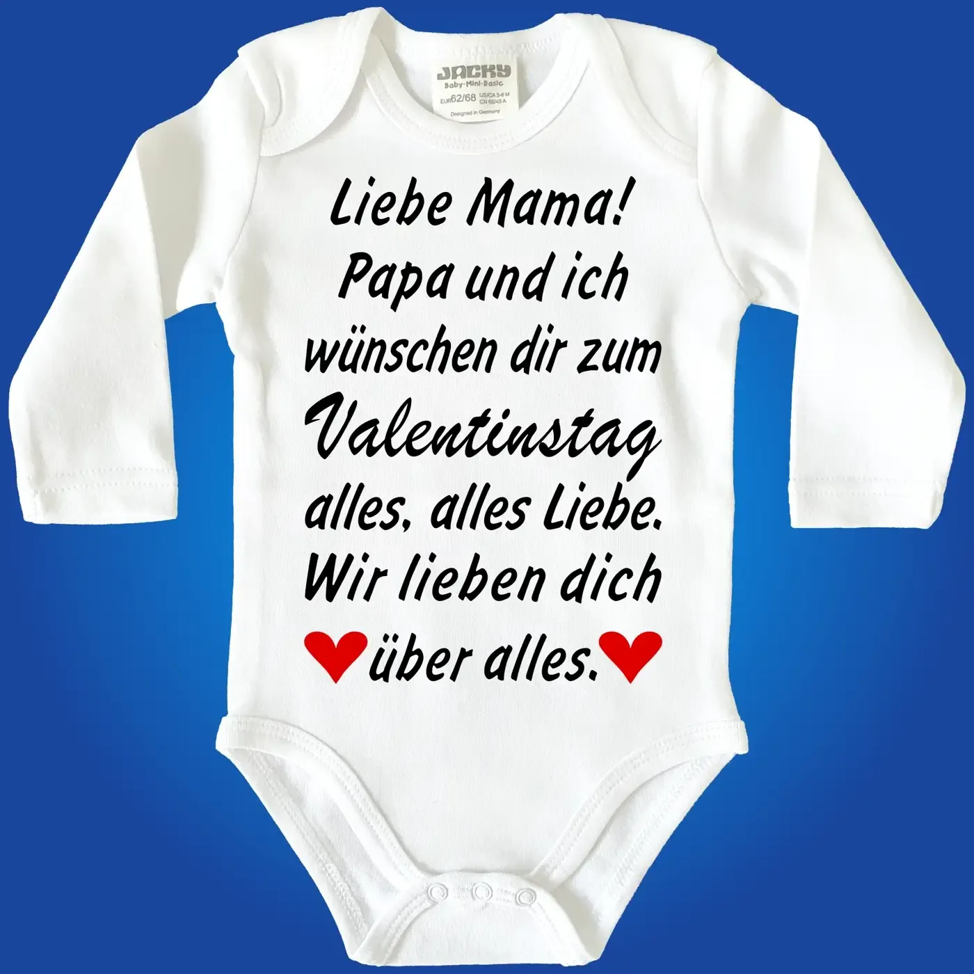Baby-Body mit Druck Valentinstag