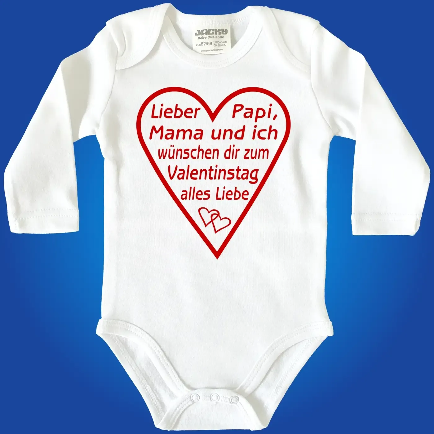 Baby-Body mit Druck zum Valentinstag