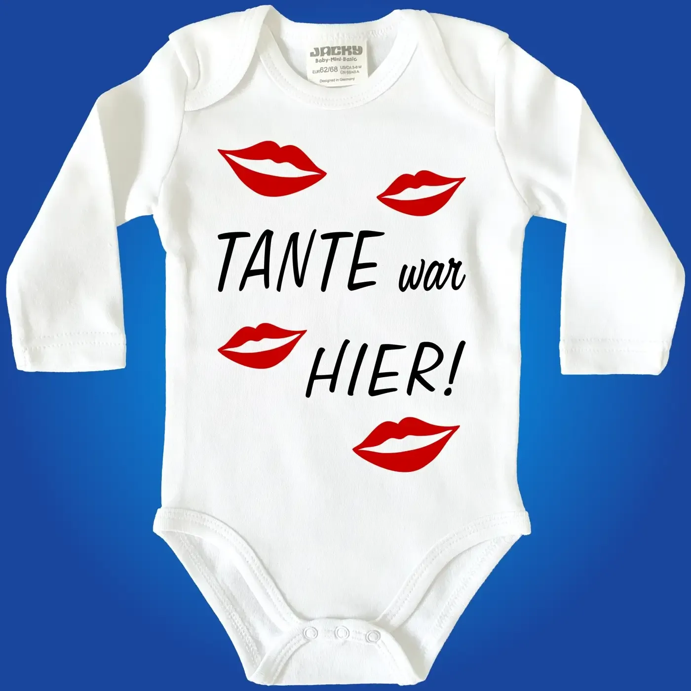 Baby-Body mit Druck Tante war hier