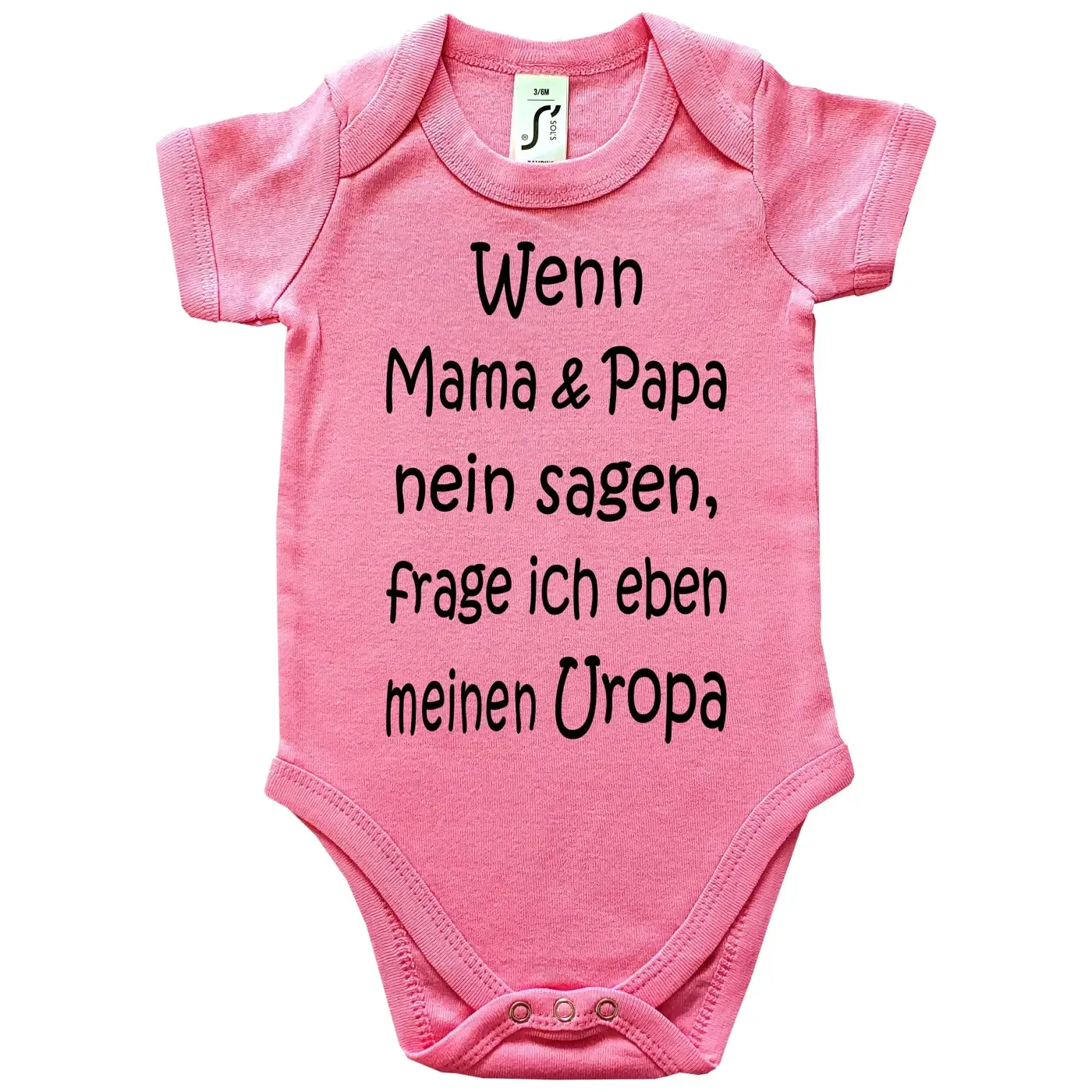 Witziger Baby-Body mit Spruch