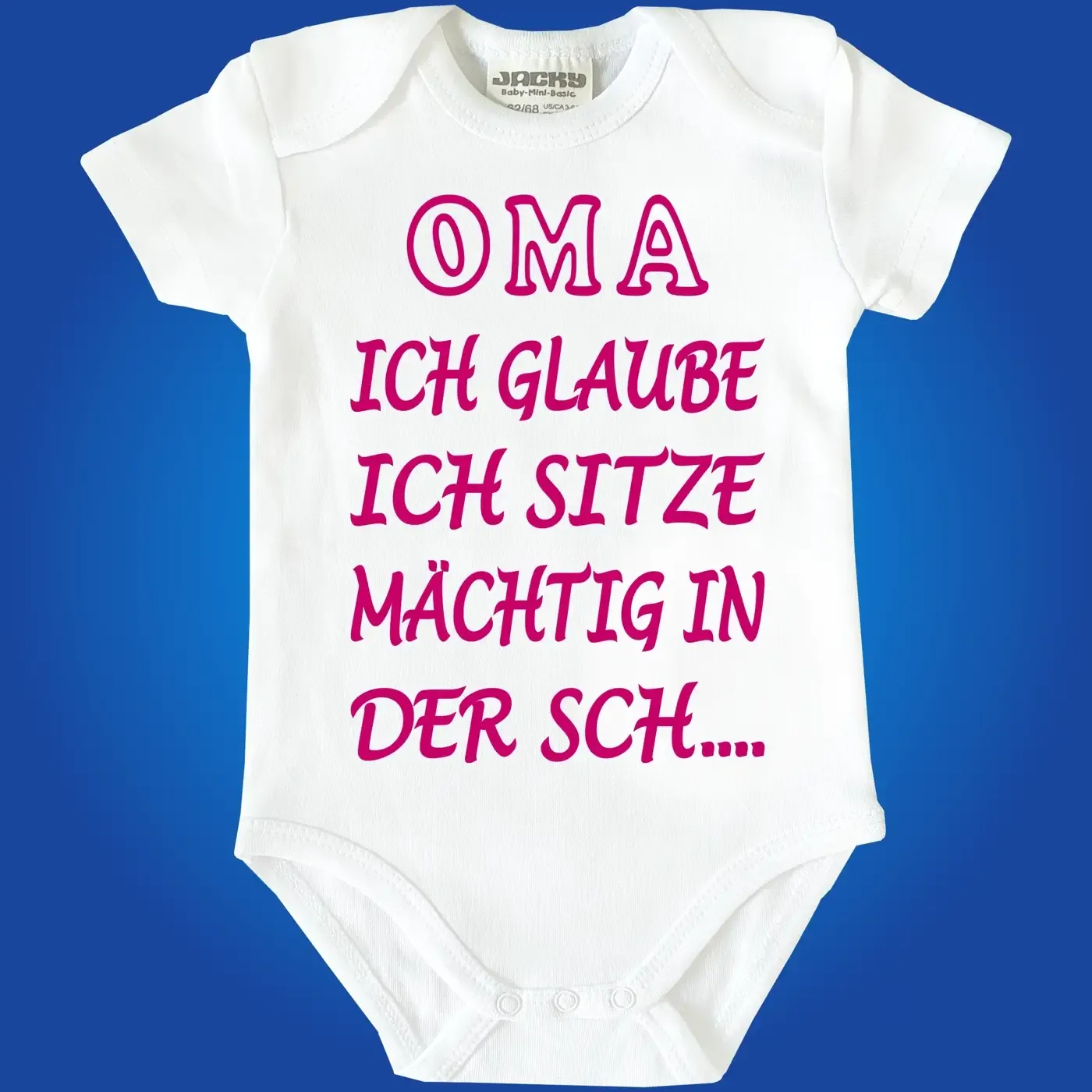 Babybody mit lustigem Spruch