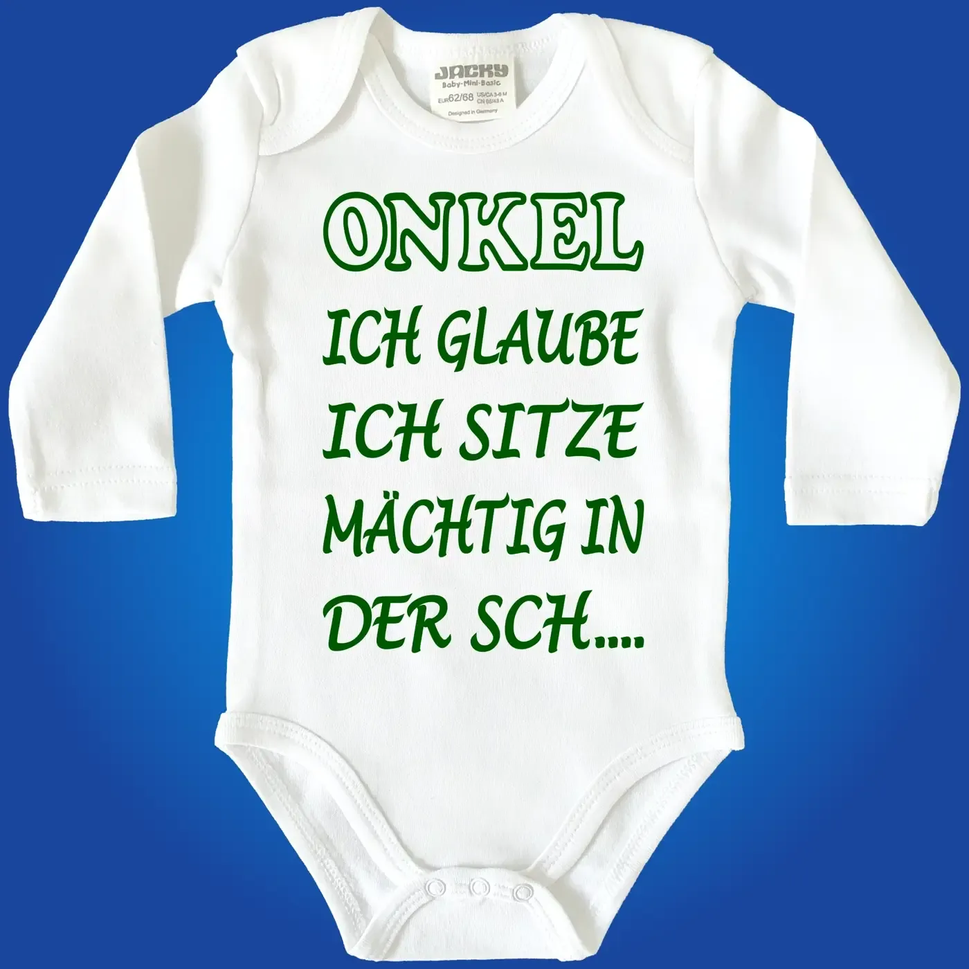 Baby-Body mit Aufdruck in der Scheisse