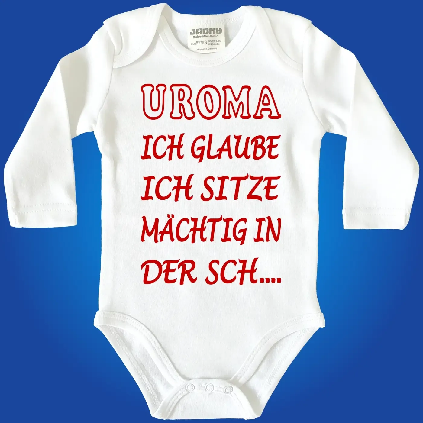 Baby-Body mit Druck in der Scheisse