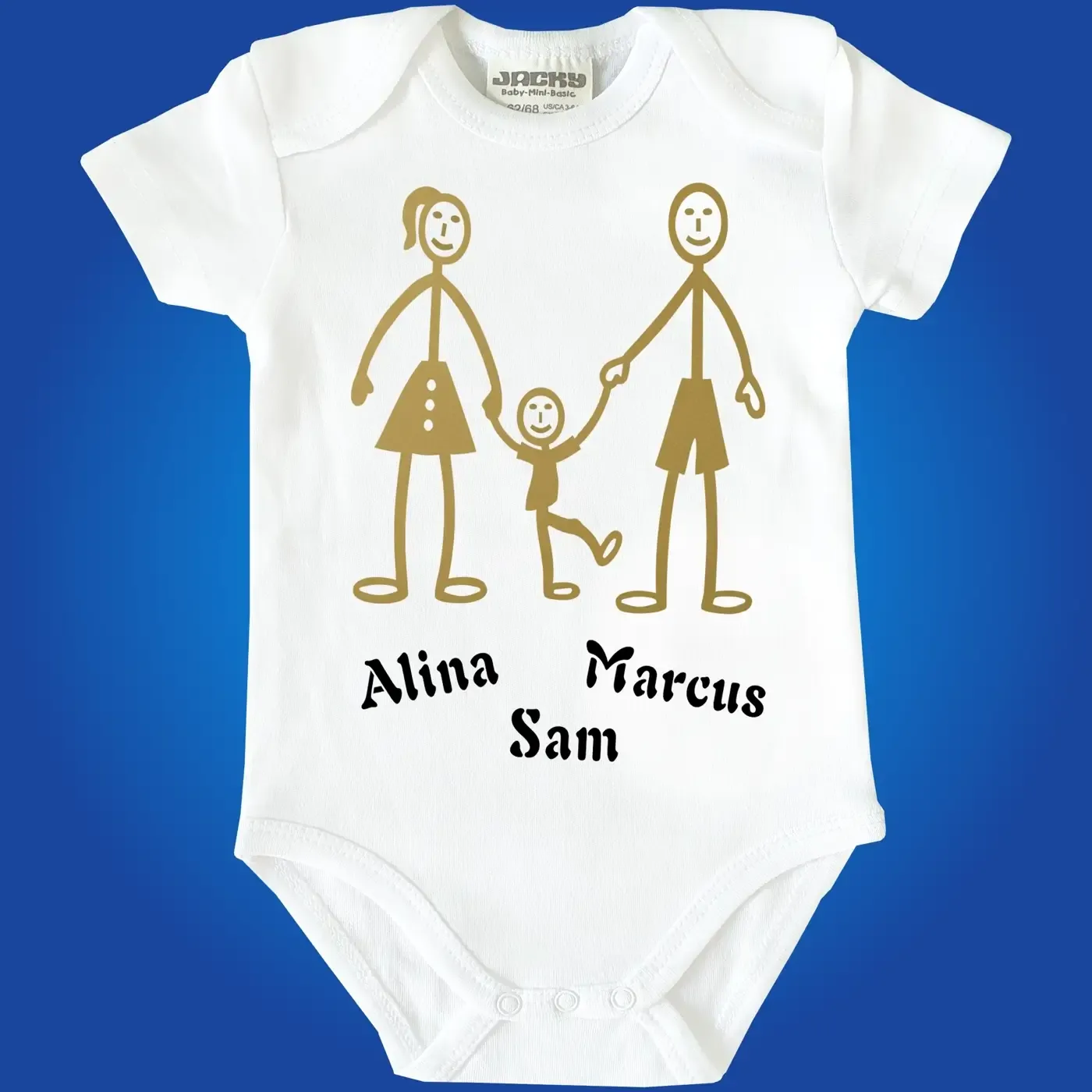 Baby-Body mit Strichmännchen