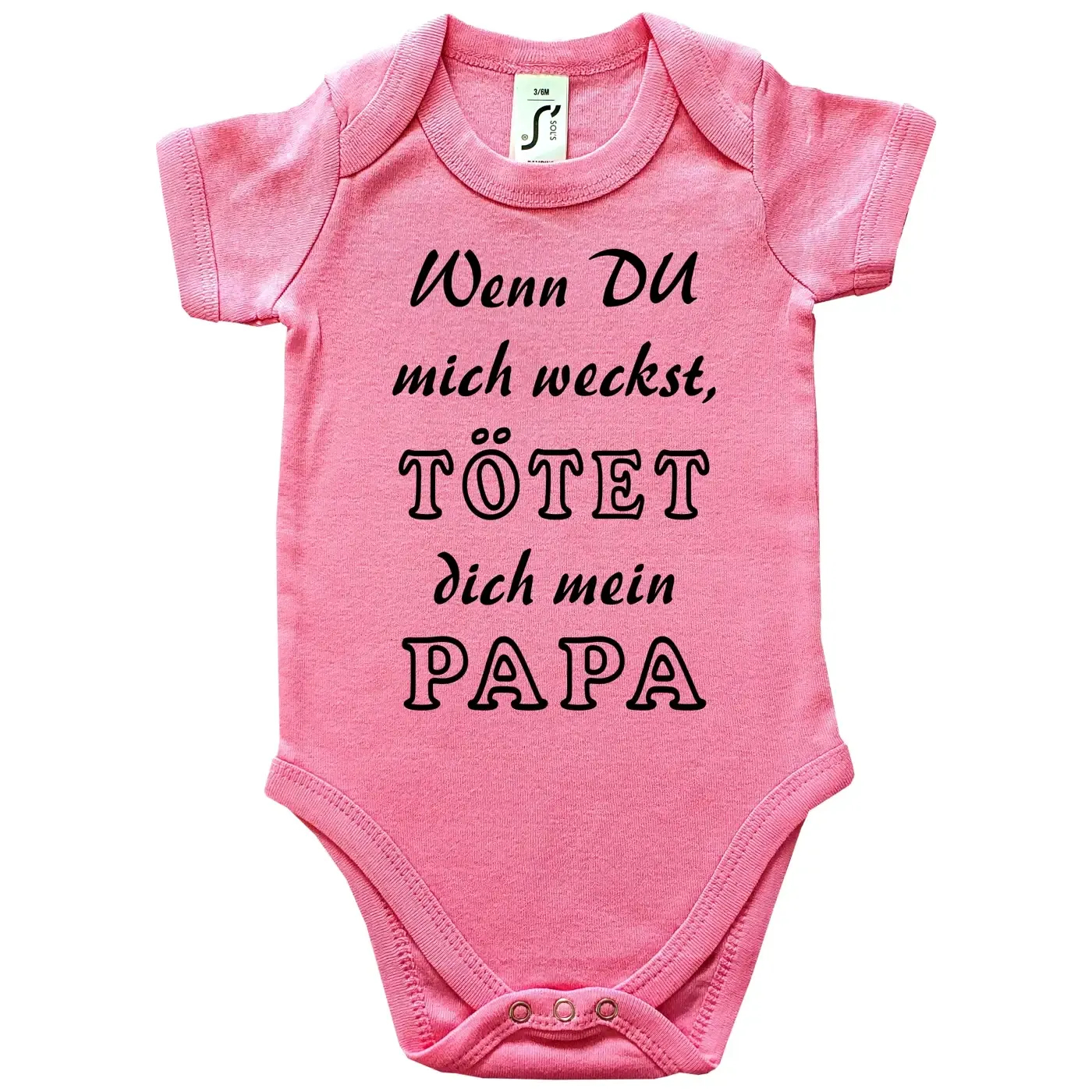 Baby‑Body mit Papa‑Spruch für humorvolle Familien