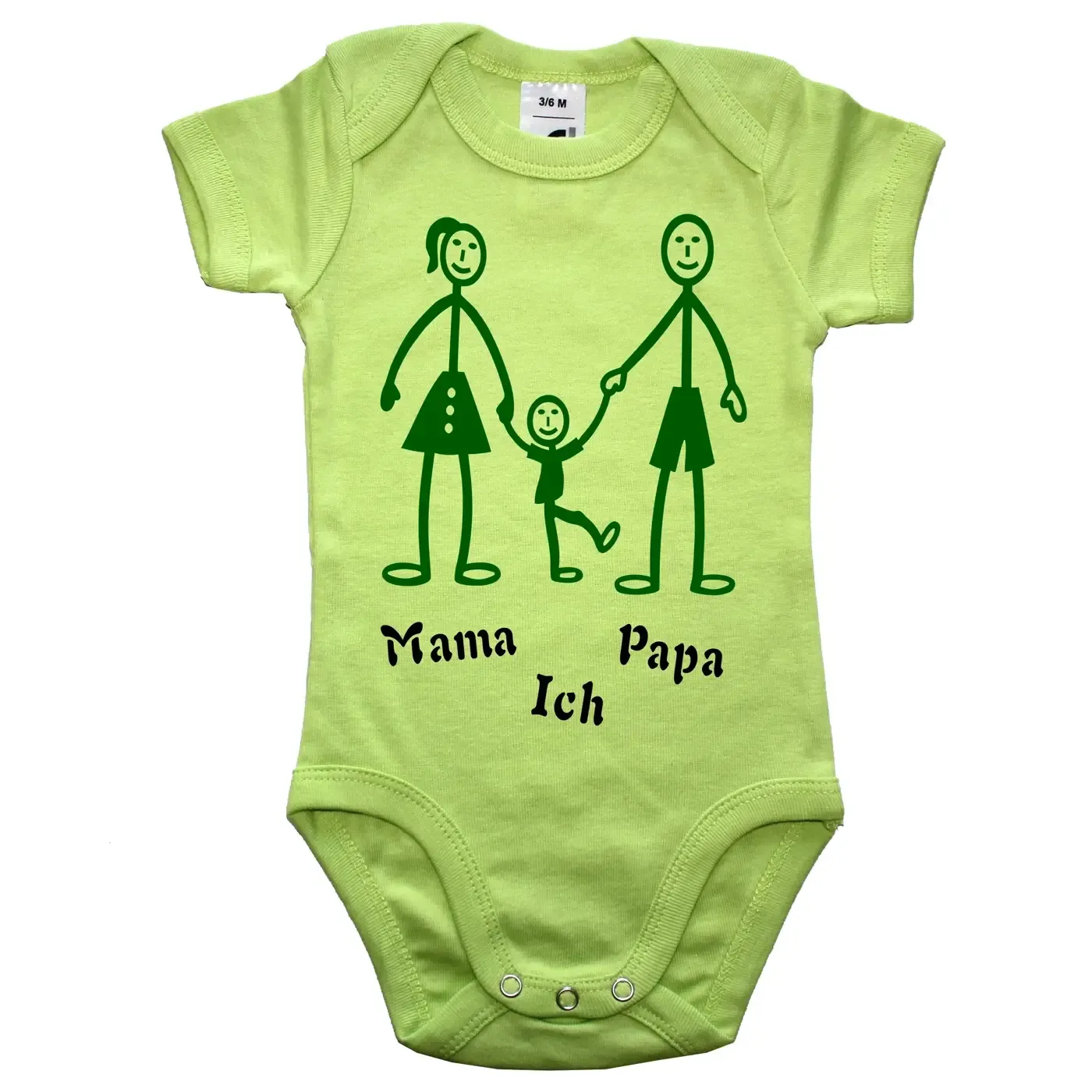 Baby-Body mit Strichmännchen