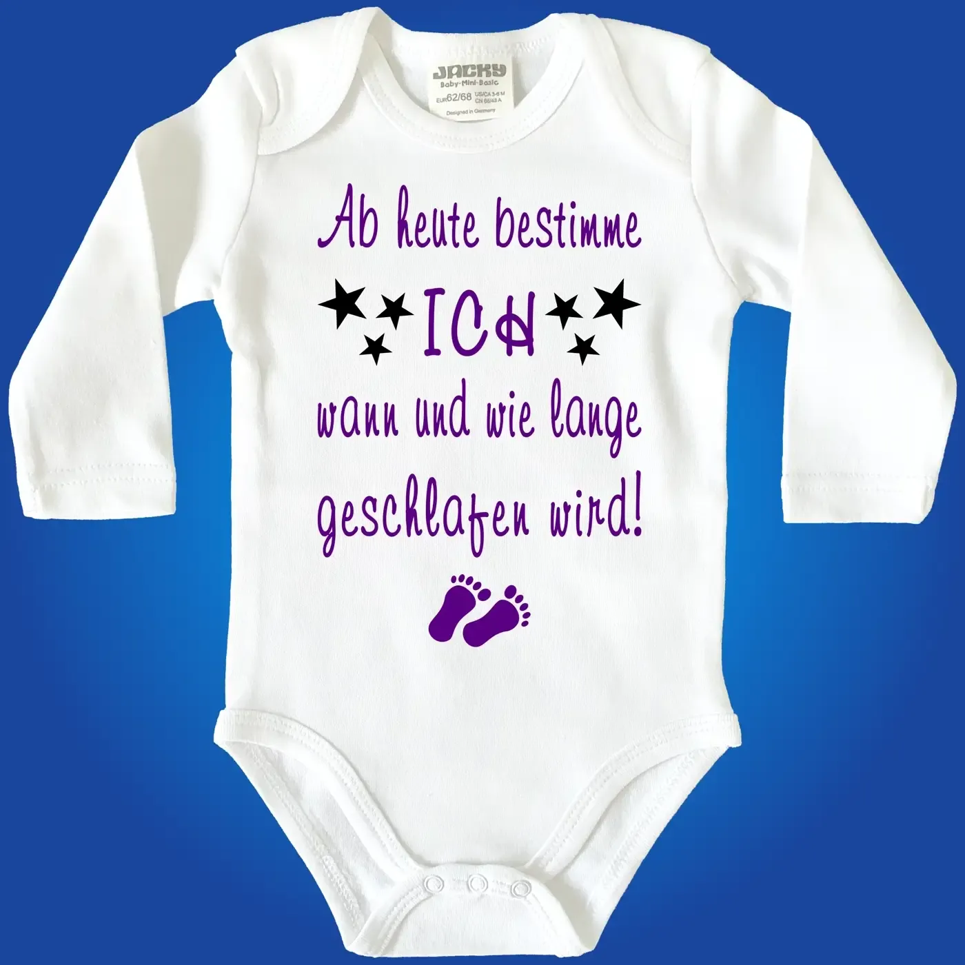 Witziger Baby-Body mit Spruch