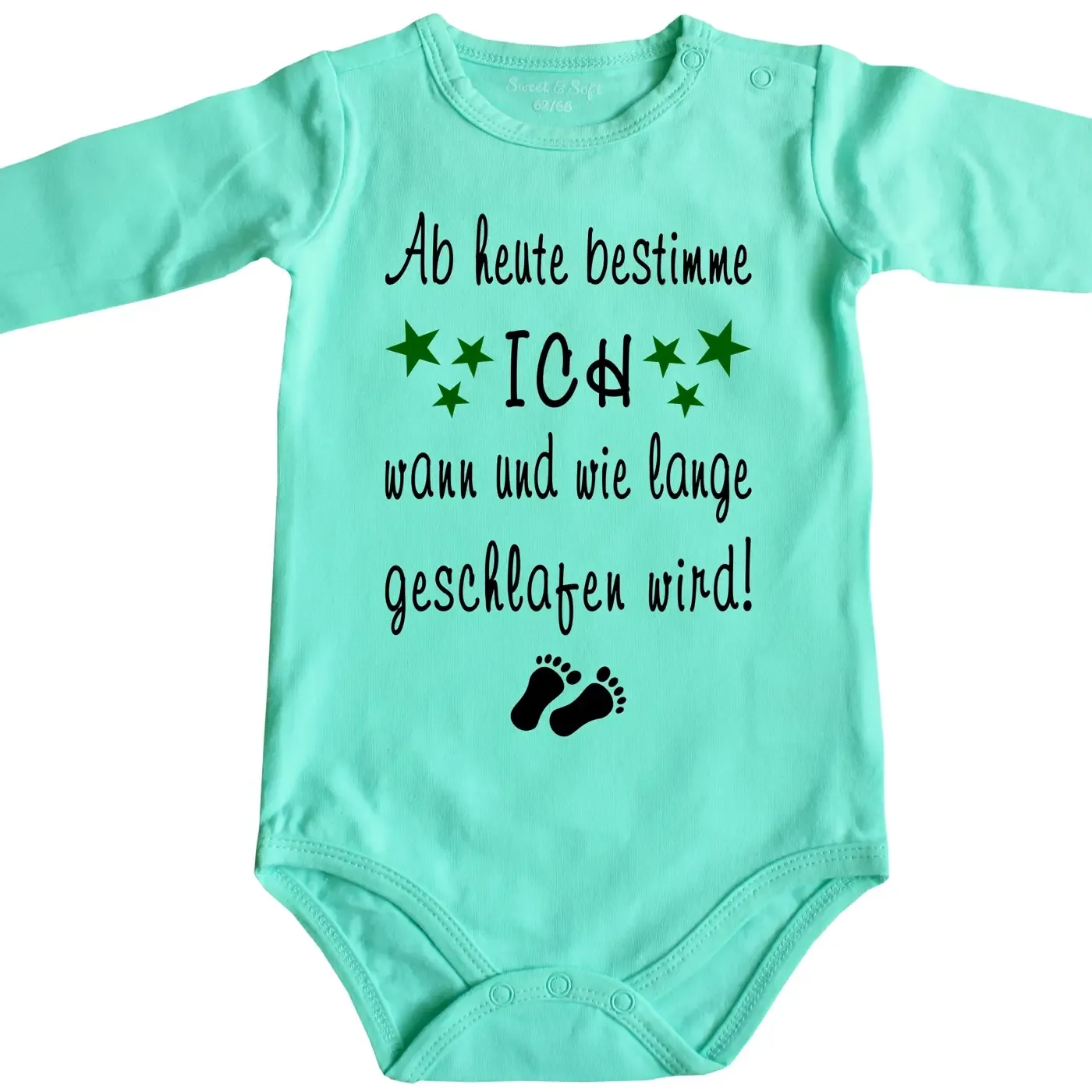 Baby-Body mit Aufdruck zum Thema Schlafen