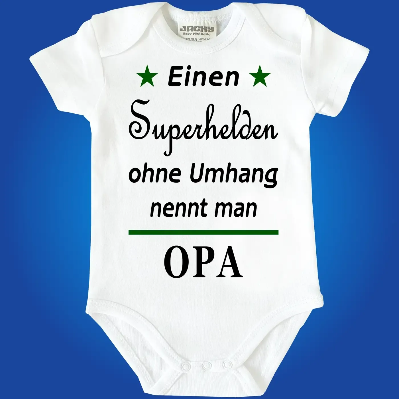 Baby-Body mit Aufdruck Superhelden Opa