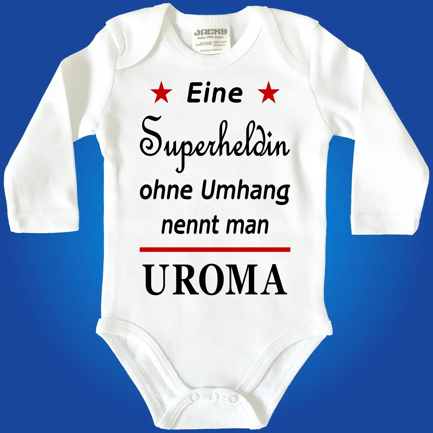 Baby-Body mit Aufdruck Superheldin