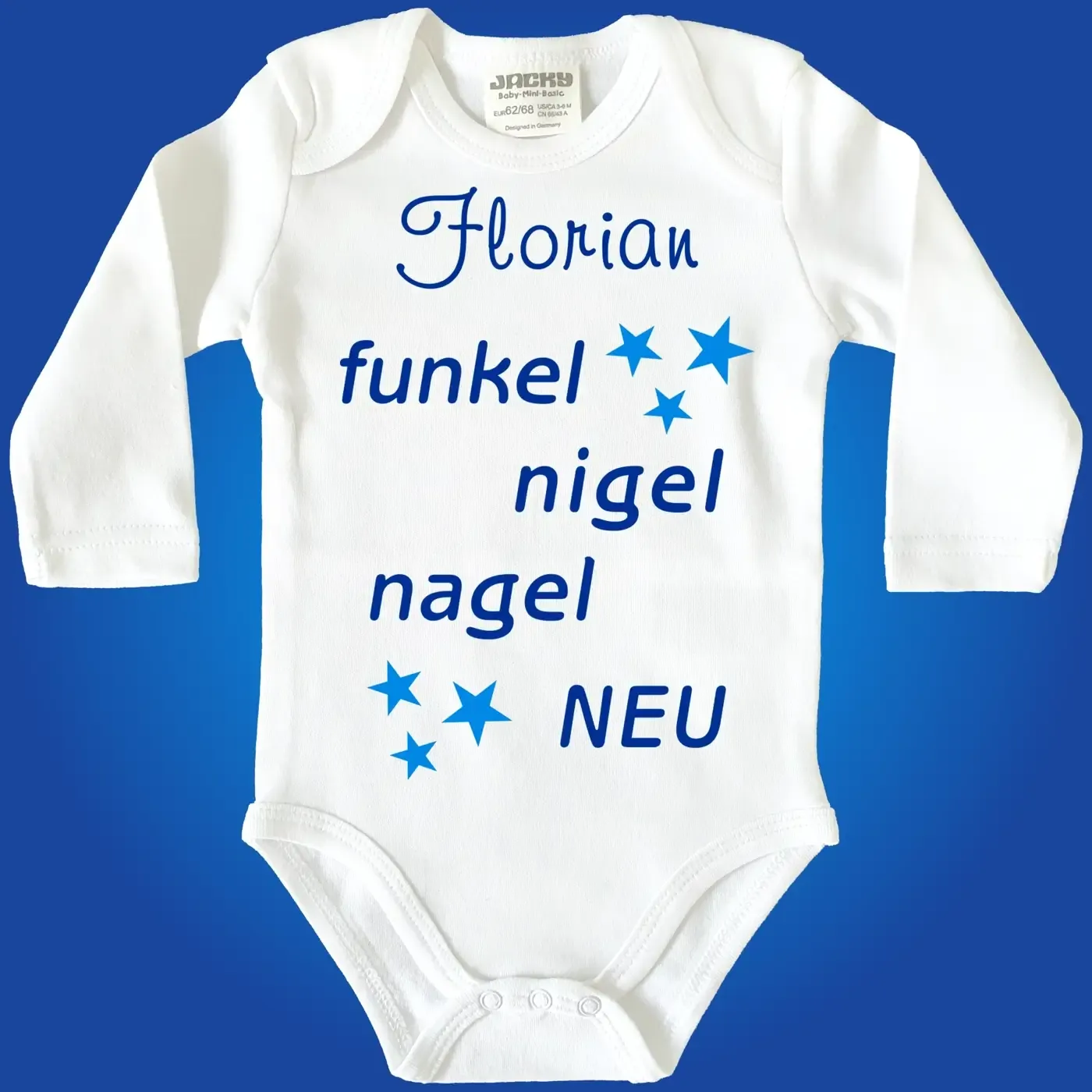 Babybody mit Spruch Nigelnagelneu