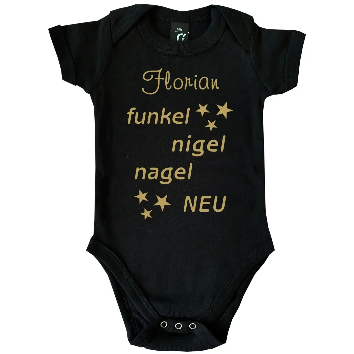 Babybody mit Wunschname zur Babyparty