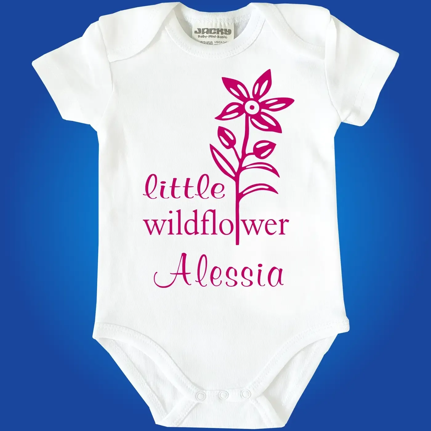 Mädchen‑Babybody mit zarter Wildblume