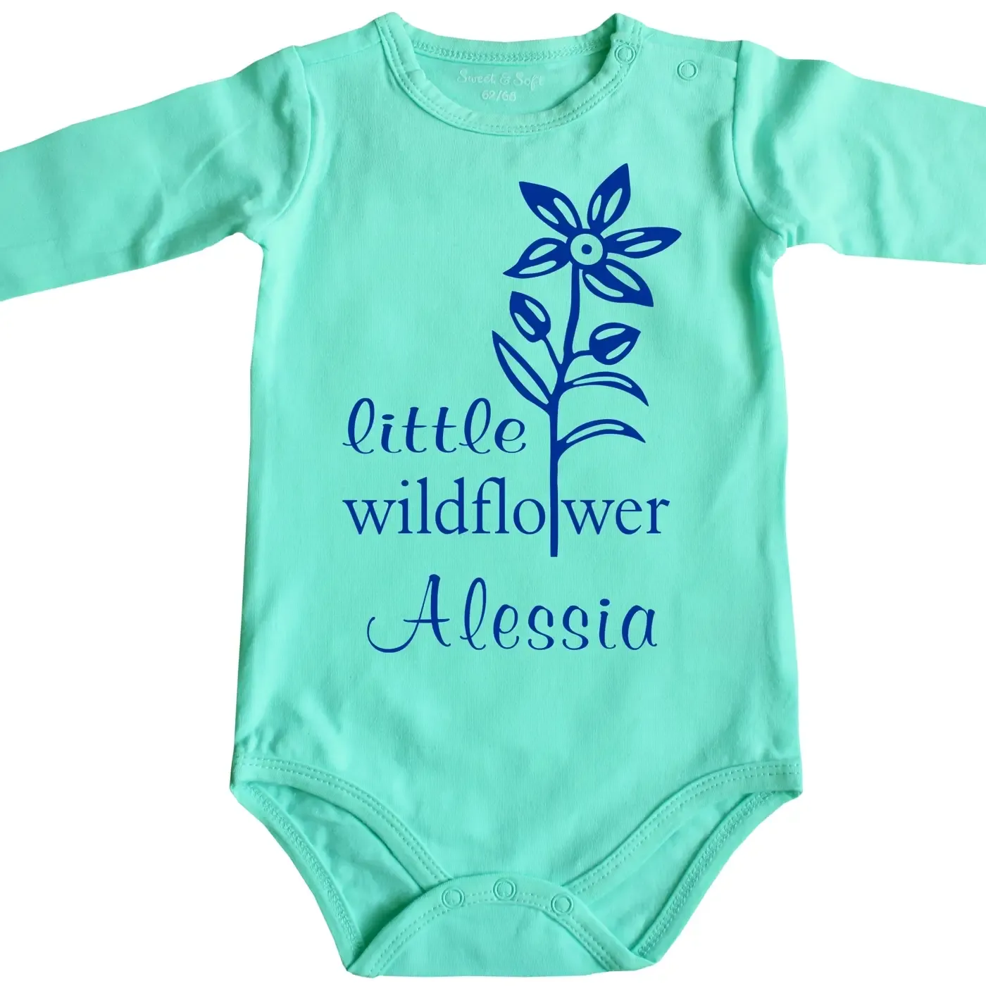 Mädchen‑Babybody mit zarter Wildblume