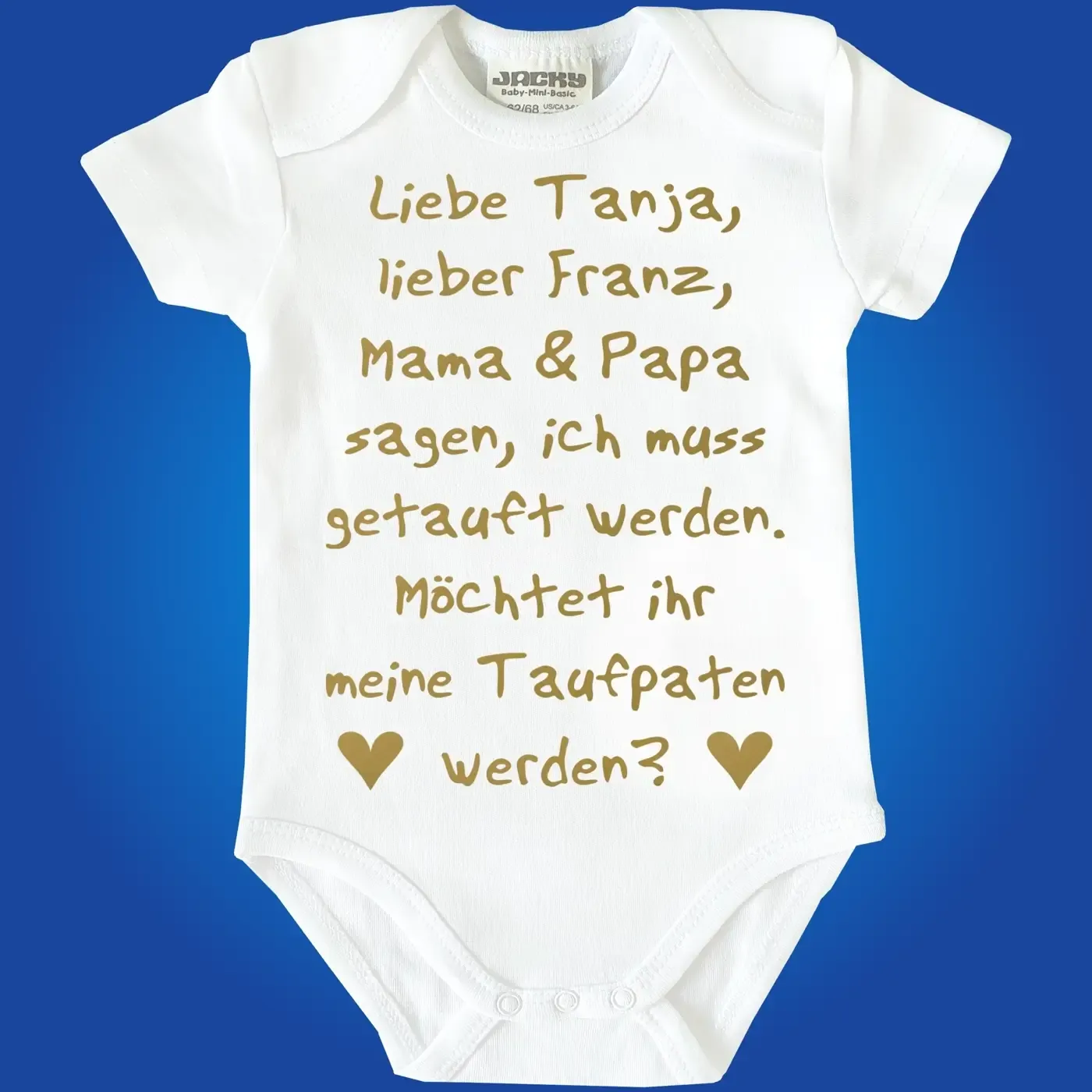 Baby bodysuit become godparents