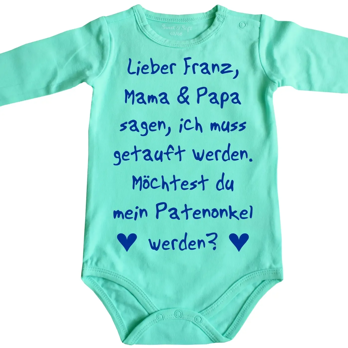 Baby-Body zur Taufe Pateneltern